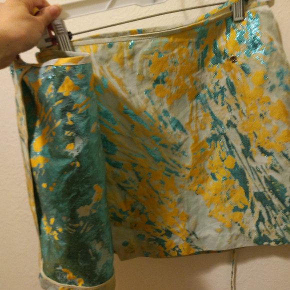 Douglas Hannant Paintbrush Stroke/Splatter Wrap Skirt Abstract Wearable Art - Picture 4 of 15